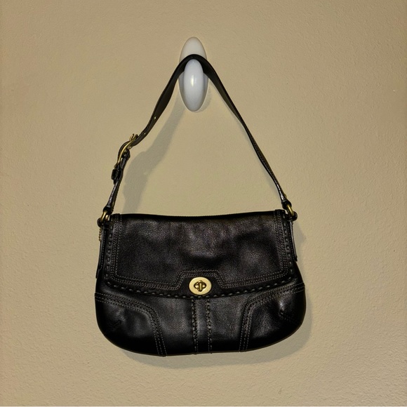 Vintage Leather Coach Handbag - Picture 1 of 4